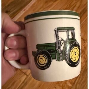 John Deere Tractor Vtg Ceramic Coffee Mug Gibson 12 oz nothing‎ runs like a deer